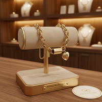 ELEGANT GOLD-PLATED HEART CHARM BRACELET