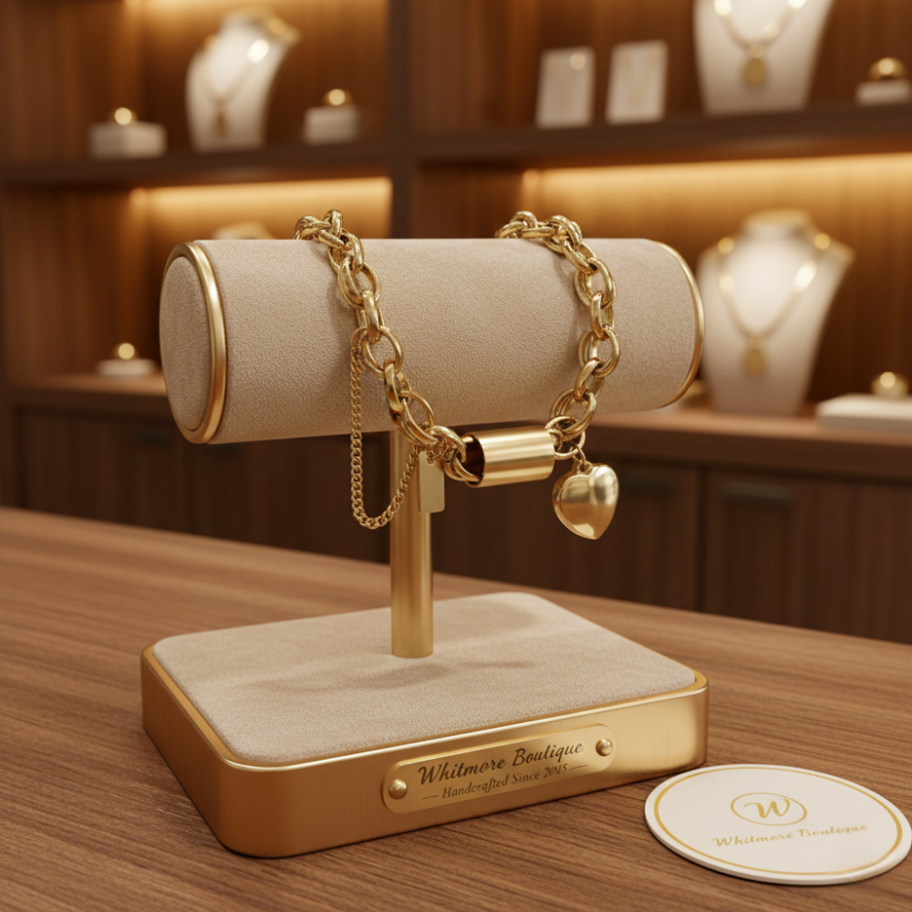 ELEGANT GOLD-PLATED HEART CHARM BRACELET