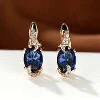 AURELENE SAPPHIRE GOLD EARRINGS