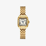ELEGANT GOLD-TONE CLASSIC SQUARE WATCH