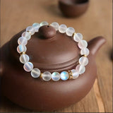 FROSTED OPALITE BEAD BRACELET