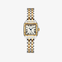 ELEGANT GOLD-TONE CLASSIC SQUARE WATCH
