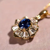 SAPPHIRE GOLD NECKLACE