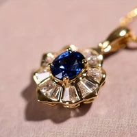 SAPPHIRE GOLD NECKLACE