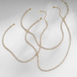 ELEGANT GOLD-PLATED TENNIS NECKLACE