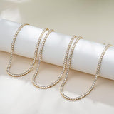 ELEGANT GOLD-PLATED TENNIS NECKLACE