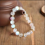 FROSTED OPALITE BEAD BRACELET