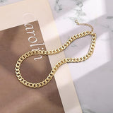 ELEGANT GOLD-PLATED CURB CHAIN NECKLACE