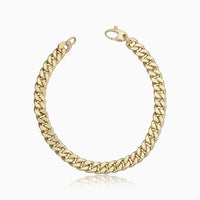 CLASSIC GOLD-PLATED CURB CHAIN BRACELET
