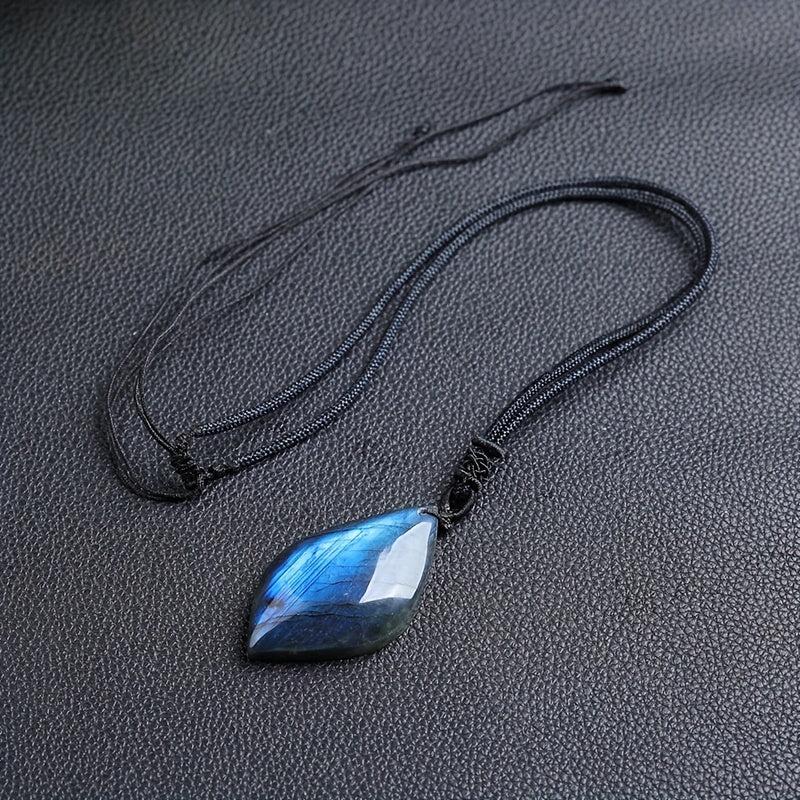 MIDNIGHT LABRADORITE MARQUISE PENDANT