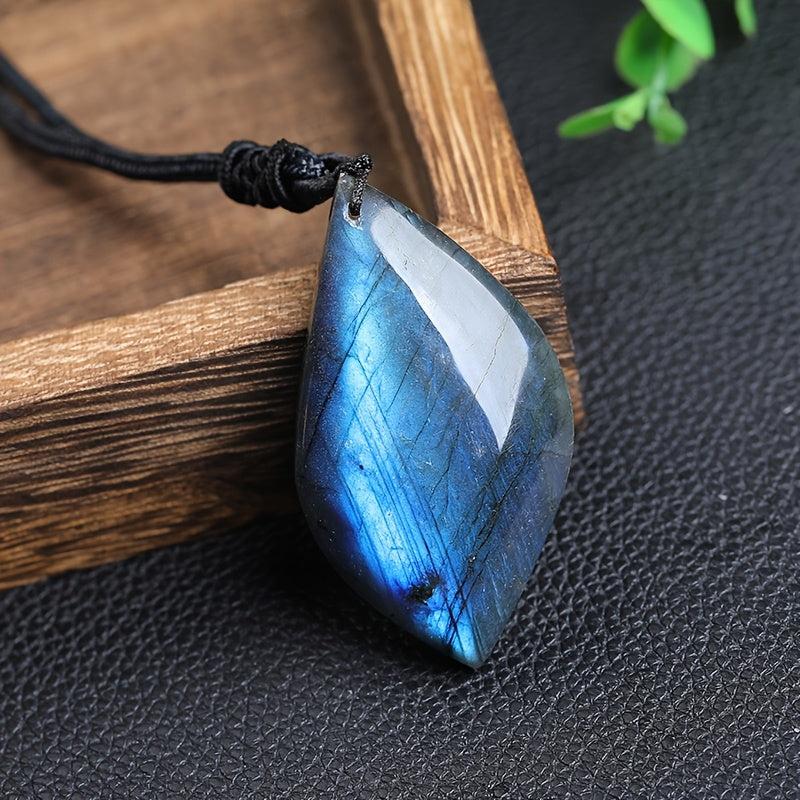 MIDNIGHT LABRADORITE MARQUISE PENDANT
