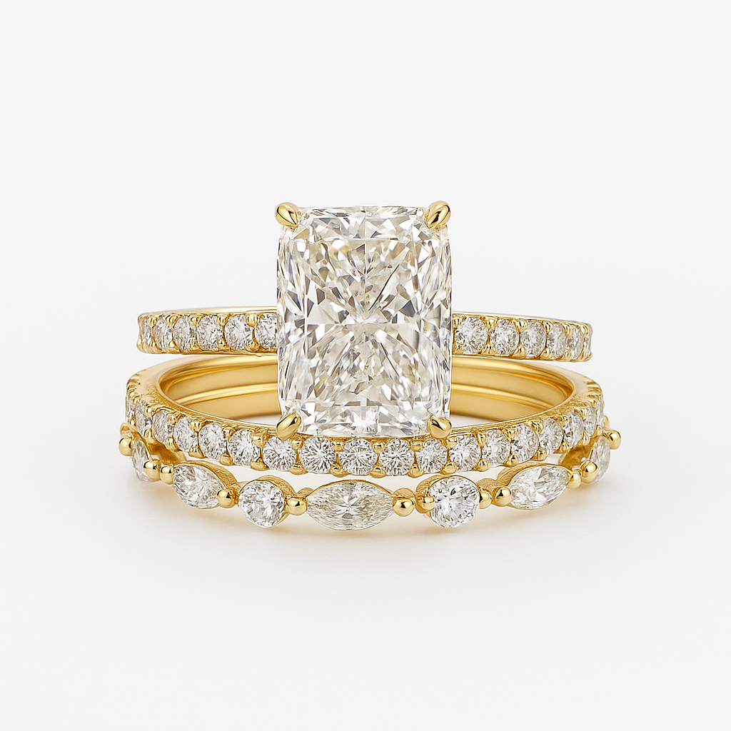 ELEGANT GOLD-PLATED RING SET