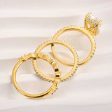 ELEGANT GOLD-PLATED RING SET