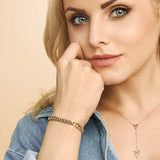 CLASSIC GOLD-PLATED CURB CHAIN BRACELET