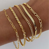 ELEGANT GOLD-PLATED BRACELET SET