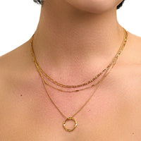 ELEGANT GOLD-PLATED LAYERED NECKLACE SET