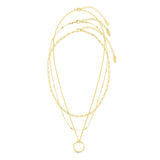 ELEGANT GOLD-PLATED LAYERED NECKLACE SET