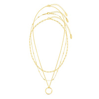 ELEGANT GOLD-PLATED LAYERED NECKLACE SET
