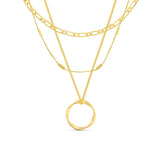 ELEGANT GOLD-PLATED LAYERED NECKLACE SET