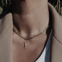 ELEGANT GOLD-PLATED CURB CHAIN NECKLACE