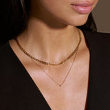 ELEGANT GOLD-PLATED CURB CHAIN NECKLACE