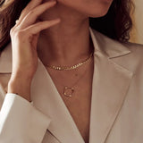 ELEGANT GOLD-PLATED CURB CHAIN NECKLACE