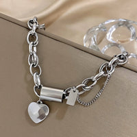 ELEGANT GOLD-PLATED HEART CHARM BRACELET