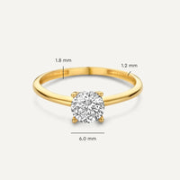 ELEGANT GOLD-PLATED SOLITAIRE RING