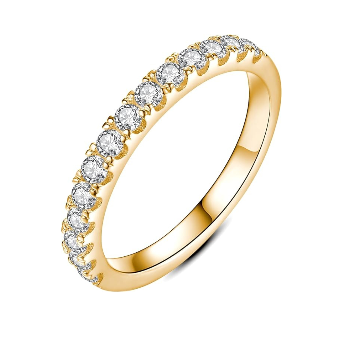 ELEGANT GOLD-PLATED ETERNITY RING