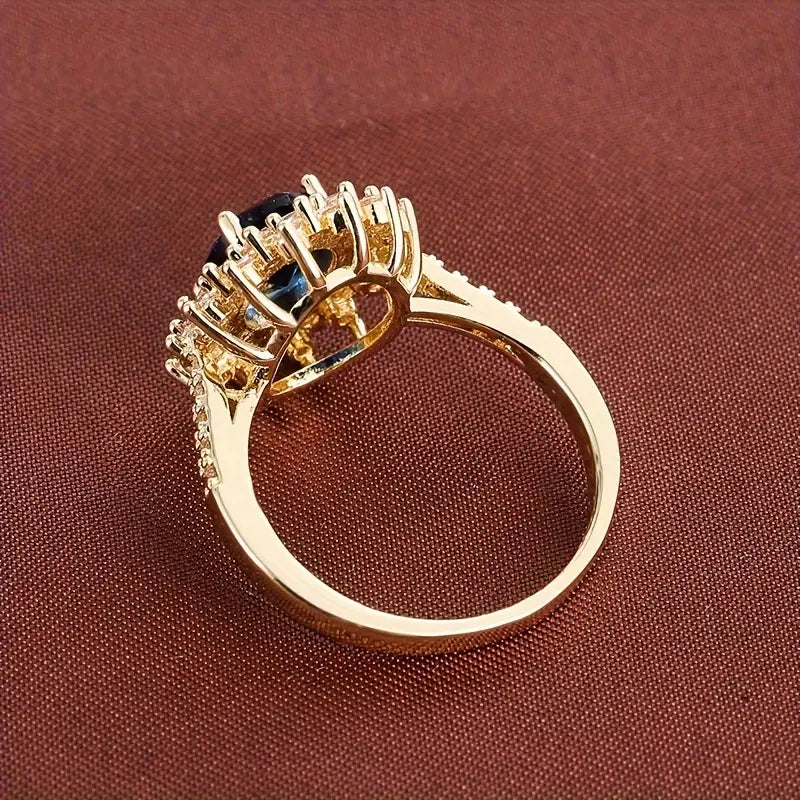 ROYAL SAPPHIRE-INSPIRED GOLD RING