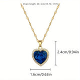 SAPPHIRE HEART GOLD NECKLACE