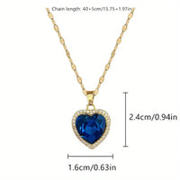 SAPPHIRE HEART GOLD NECKLACE