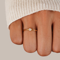 BIRTHSTONE ELEGANCE GOLD RING