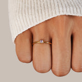BIRTHSTONE ELEGANCE GOLD RING