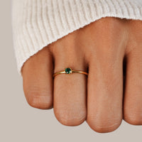 BIRTHSTONE ELEGANCE GOLD RING