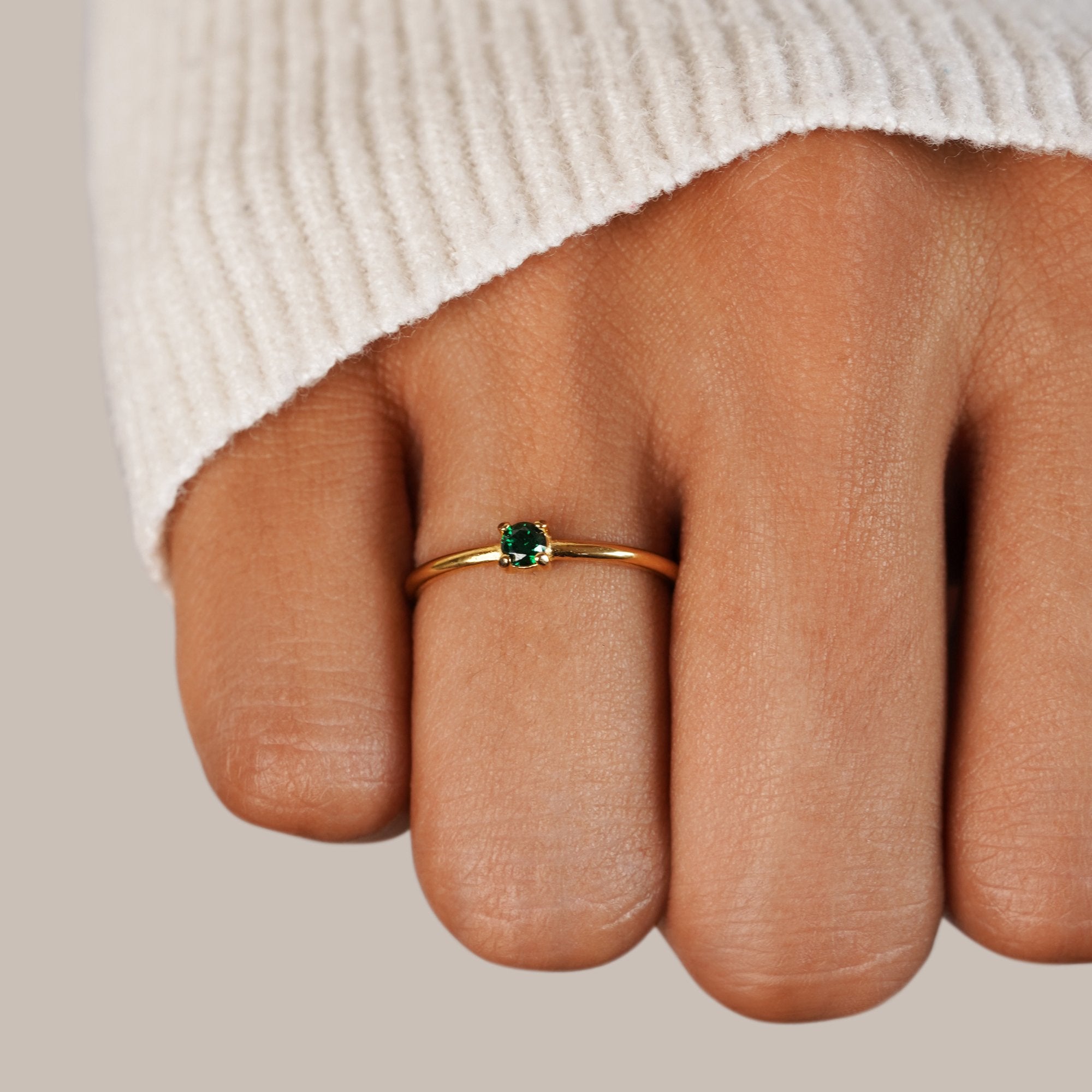 BIRTHSTONE ELEGANCE GOLD RING