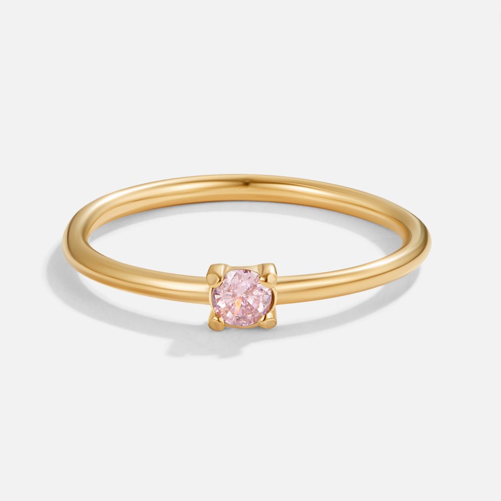 BIRTHSTONE ELEGANCE GOLD RING