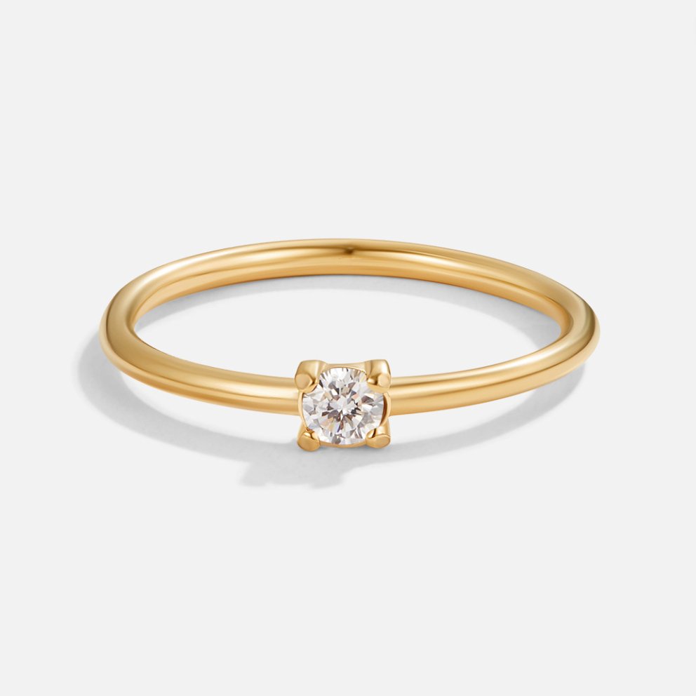 BIRTHSTONE ELEGANCE GOLD RING