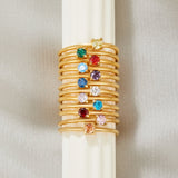 BIRTHSTONE ELEGANCE GOLD RING