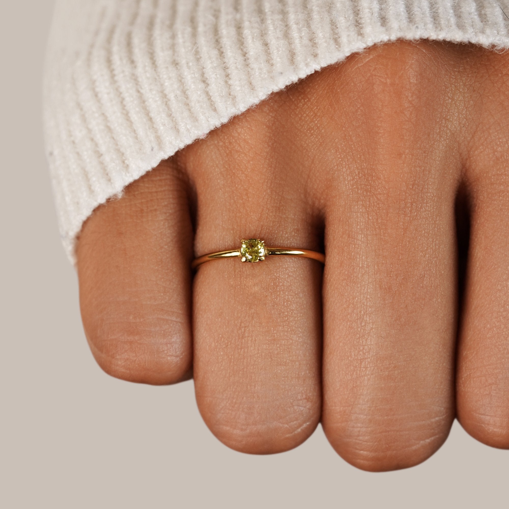 BIRTHSTONE ELEGANCE GOLD RING
