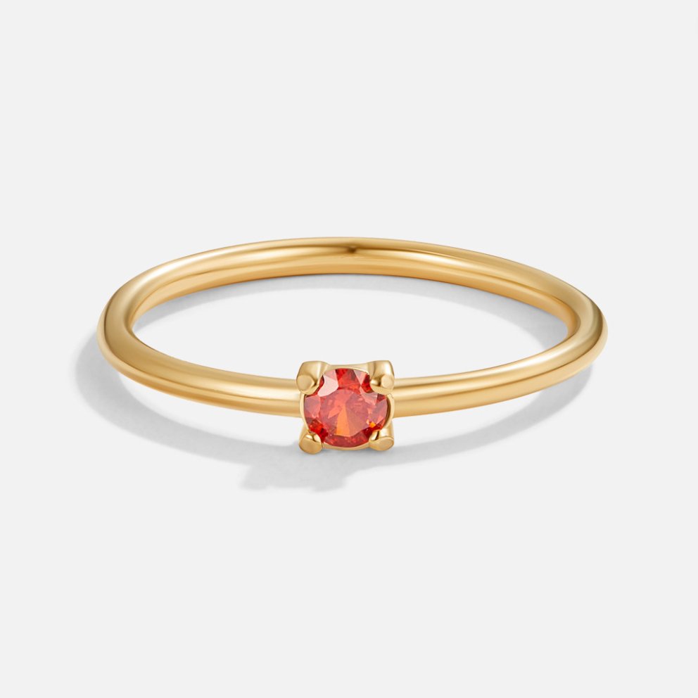 BIRTHSTONE ELEGANCE GOLD RING