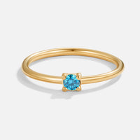BIRTHSTONE ELEGANCE GOLD RING