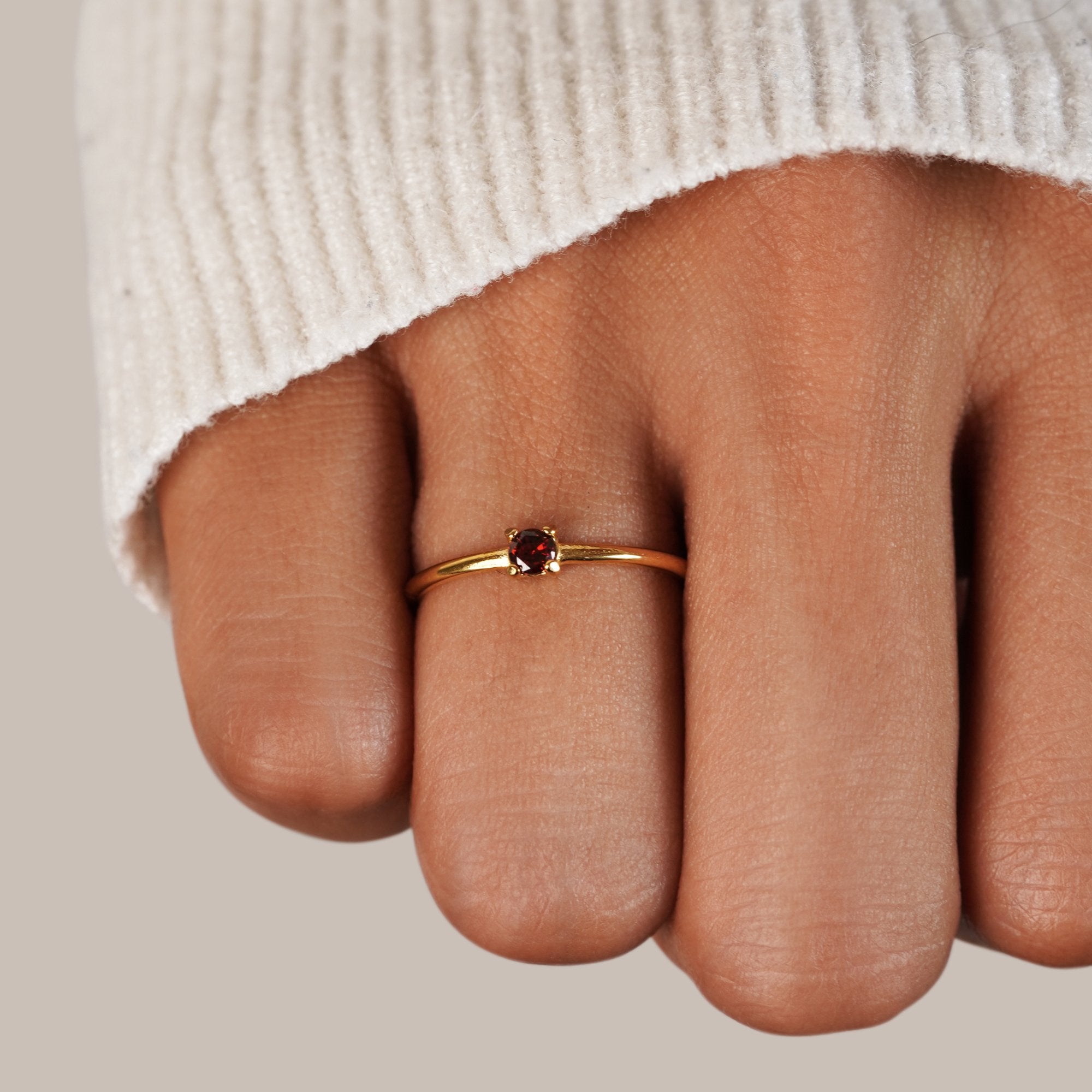 BIRTHSTONE ELEGANCE GOLD RING