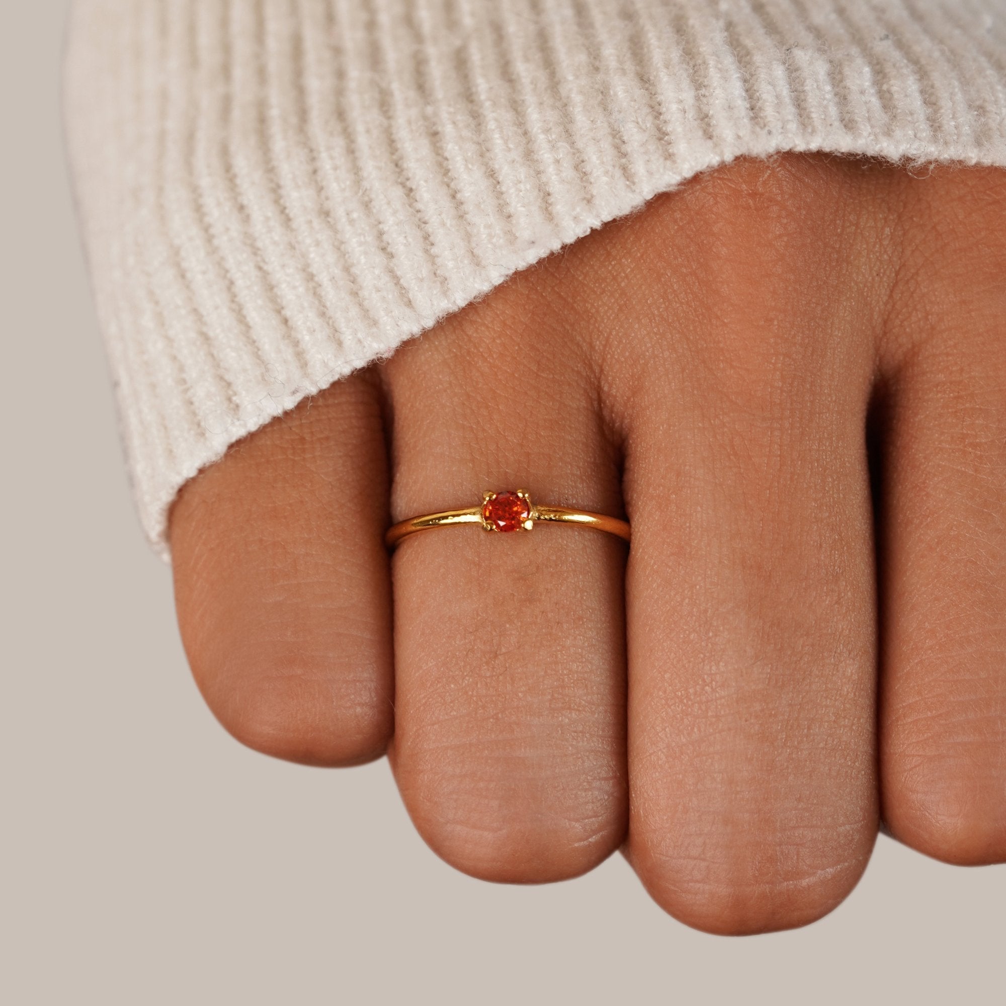 BIRTHSTONE ELEGANCE GOLD RING