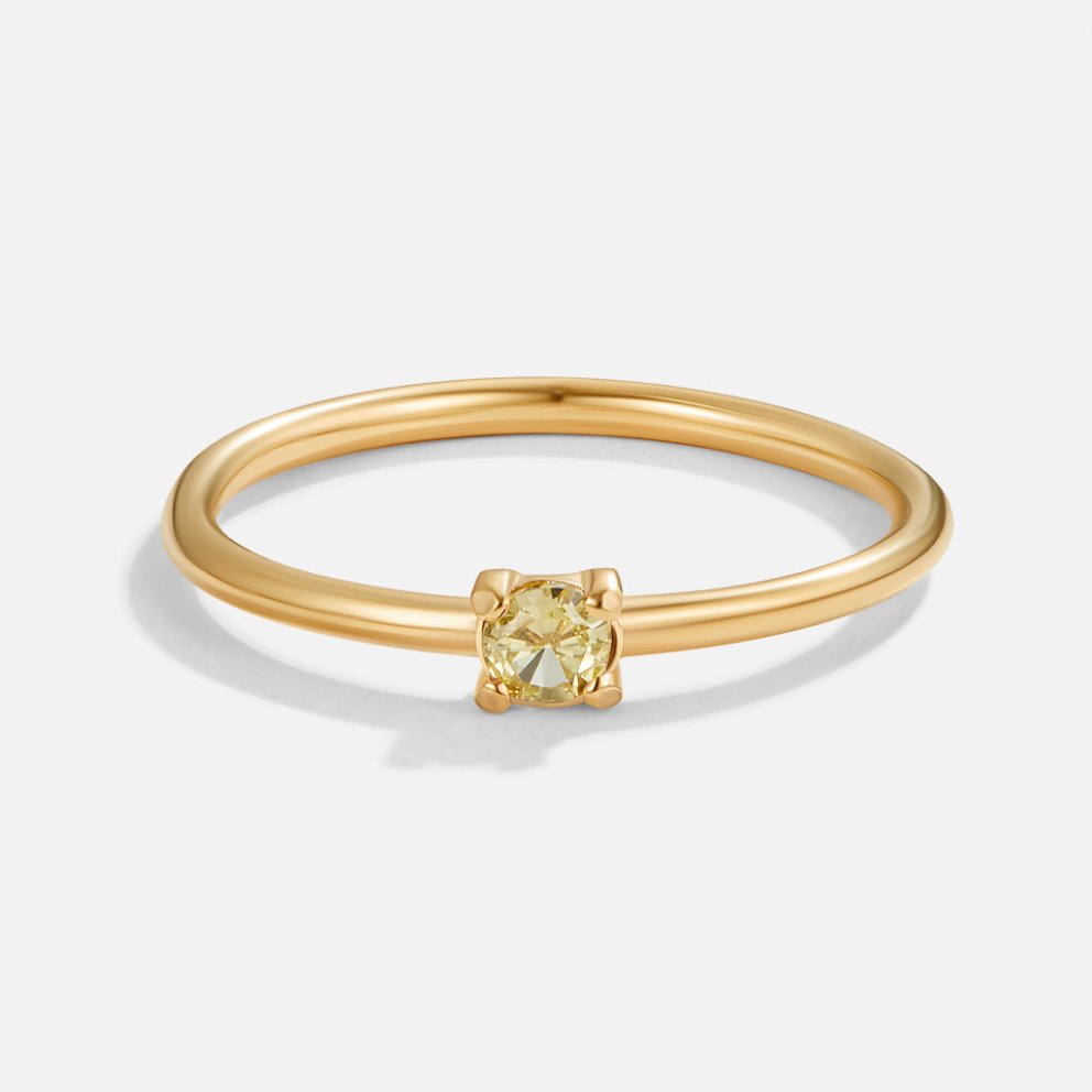 BIRTHSTONE ELEGANCE GOLD RING