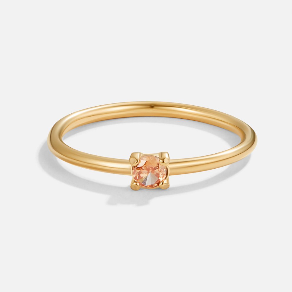 BIRTHSTONE ELEGANCE GOLD RING