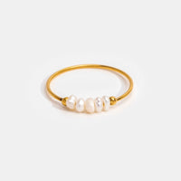 FRESHWATER PEARL DELICATE GOLD RING