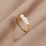 FRESHWATER PEARL DELICATE GOLD RING