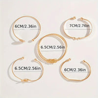 ELEGANT ROSE GOLD-TONE BANGLE BRACELET SET