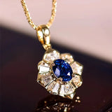 SAPPHIRE GOLD NECKLACE